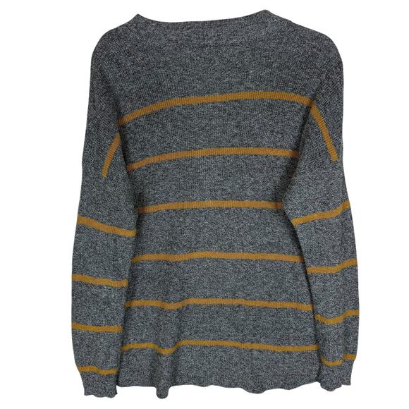 American Eagle Outfitters Sweater Womens Small Gray Striped Knitted Jegging Fit - Picture 2 of 10
